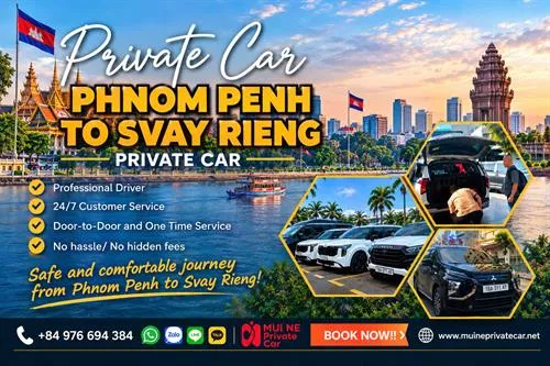 Phnom Penh to Svay Rieng Private Car Transfer